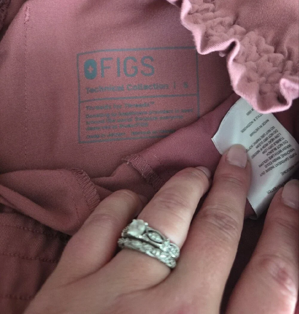 Figs Dusty Rose Scrub Set - Top & Joggers